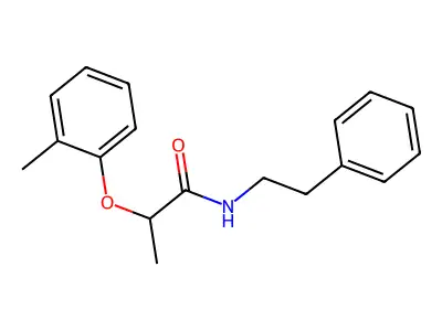 2-(2-methylphenoxy)-N-(2-phenylethyl)propanamide structure