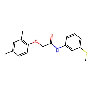2-(2,4-dimethylphenoxy)-N-(3-methylsulfanylphenyl)acetamide structure