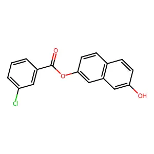7-Hydroxy-2-naphthyl 3-chlorobenzoate structure