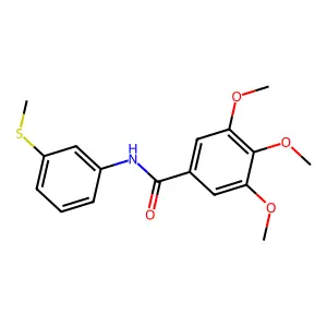 3,4,5-trimethoxy-N-(3-methylsulfanylphenyl)benzamide structure