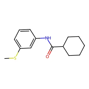 N-(3-methylsulfanylphenyl)cyclohexanecarboxamide structure