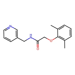 2-(2,6-dimethylphenoxy)-N-(3-pyridinylmethyl)acetamide structure
