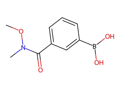 3-(N,O-Dimethylhydroxylaminocarbonyl)phenylboronic acid structure