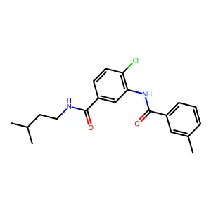 4-chloro-N-isopentyl-3-[(3-methylbenzoyl)amino]benzamide structure