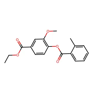 Ethyl 3-methoxy-4-[(2-methylbenzoyl)oxy]benzoate structure