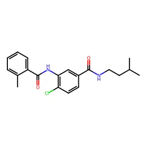 4-chloro-N-isopentyl-3-[(2-methylbenzoyl)amino]benzamide structure