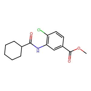 Methyl 4-chloro-3-(cyclohexanecarbonylamino)benzoate structure