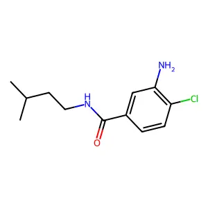 3-amino-4-chloro-N-(3-methylbutyl)benzamide structure