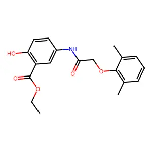 Ethyl 5-{[(2,6-dimethylphenoxy)acetyl]amino}-2-hydroxybenzoate structure