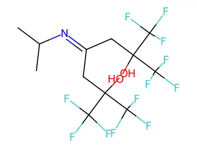 1,1,1,7,7,7-HEXAFLUORO-2,6-DIHYDROXY-4-ISOPROPYLIMINO-2,6-BIS(TRIFLUOROMETHYL)HEPTANE structure