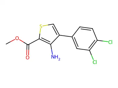 Methyl 3-amino-4-(3,4-dichlorophenyl)thiophene-2-carboxylate structure