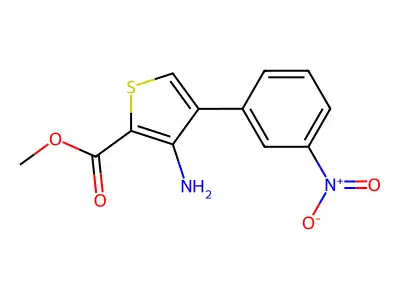 Methyl 3-amino-4-(3-nitrophenyl)thiophene-2-carboxylate structure