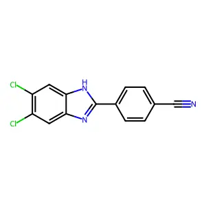4-(5,6-dichloro-1H-benzimidazol-2-yl)benzonitrile structure
