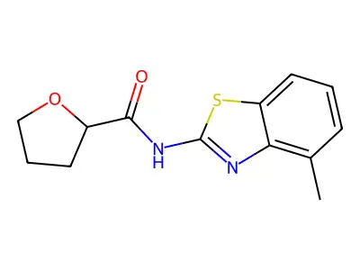 N-(4-methyl-1,3-benzothiazol-2-yl)oxolane-2-carboxamide structure