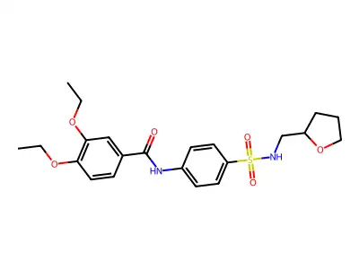 3,4-diethoxy-N-[4-(oxolan-2-ylmethylsulfamoyl)phenyl]benzamide structure