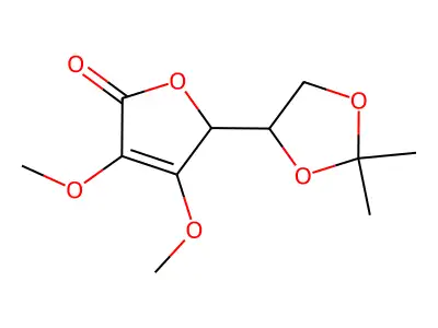 2-(2,2-dimethyl-1,3-dioxolan-4-yl)-3,4-dimethoxy-2H-furan-5-one structure