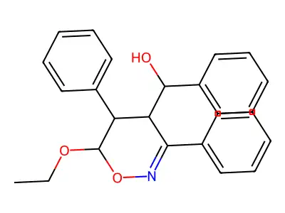(6-Ethoxy-3,5-diphenyl-5,6-dihydro-4H-1,2-oxazin-4-yl)(phenyl)methanol structure