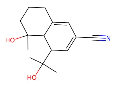 5-hydroxy-4-(2-hydroxypropan-2-yl)-5-methyl-4a,6,7,8-tetrahydro-4H-naphthalene-2-carbonitrile structure