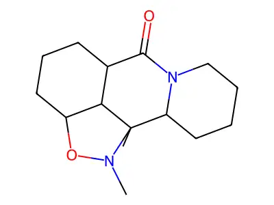 1,11b-Dimethyldodecahydro-1H,6H-[1,2]oxazolo[3,4,5-de]pyrido[1,2-b]isoquinolin-6-one structure