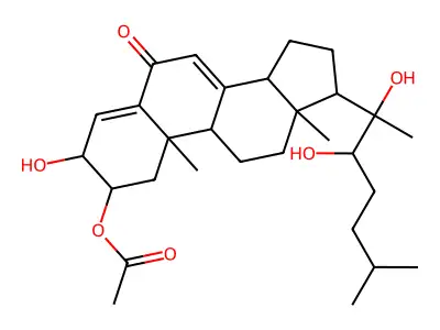 3,20,22-Trihydroxy-6-oxocholesta-4,7-dien-2-yl acetate structure