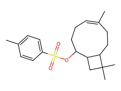 (4,11,11-Trimethyl-8-bicyclo[7.2.0]undec-4-enyl) 4-methylbenzenesulfonate structure