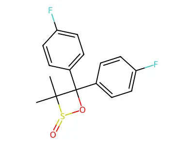 4,4-Bis(4-fluorophenyl)-3,3-dimethyloxathietane 2-oxide structure