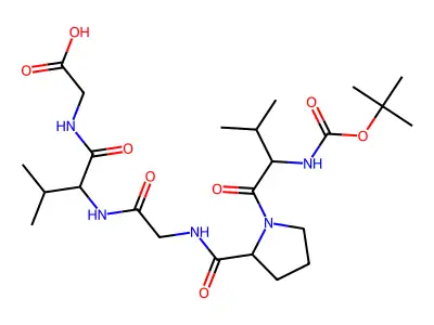N-(tert-Butoxycarbonyl)valylprolylglycylvalylglycine structure