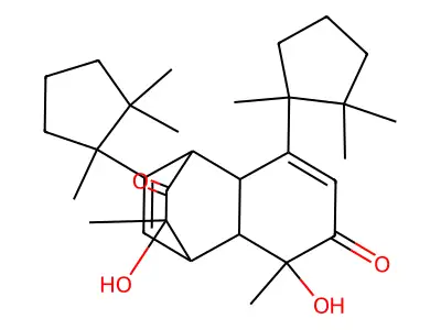 5,9-Dihydroxy-5,9-dimethyl-2,8-bis(1,2,2-trimethylcyclopentyl)-1,4a,5,8a-tetrahydro-1,4-ethanonaphthalene-6,10(4H)-dione structure