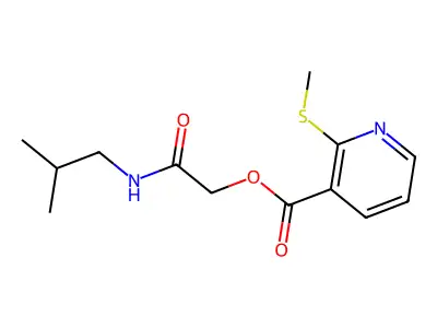 2-(Isobutylamino)-2-oxoethyl 2-(methylthio)nicotinate structure