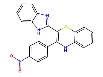 2-(1H-benzimidazol-2-yl)-3-(4-nitrophenyl)-4H-1,4-benzothiazine structure