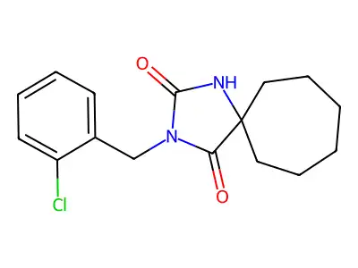 3-[(2-Chlorophenyl)methyl]-1,3-diazaspiro[4.6]undecane-2,4-dione structure