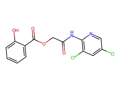 [2-[(3,5-Dichloropyridin-2-yl)amino]-2-oxoethyl] 2-hydroxybenzoate structure
