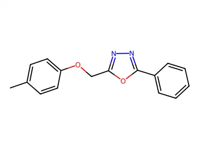2-[(4-Methylphenoxy)methyl]-5-phenyl-1,3,4-oxadiazole structure