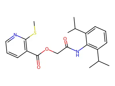 2-((2,6-Diisopropylphenyl)amino)-2-oxoethyl 2-(methylthio)nicotinate structure