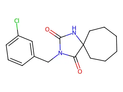 3-[(3-Chlorophenyl)methyl]-1,3-diazaspiro[4.6]undecane-2,4-dione structure