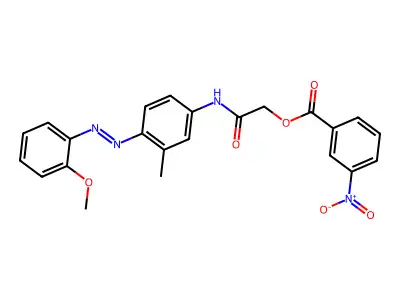 Acetamide, N-[4-[2-(2-methoxyphenyl)diazenyl]-3-methylphenyl]-2-[(3-nitrobenzoyl)oxy]- structure