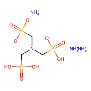 Phosphonic acid, P,P',P''-(nitrilotris(methylene))tris-, ammonium salt (1:3) structure