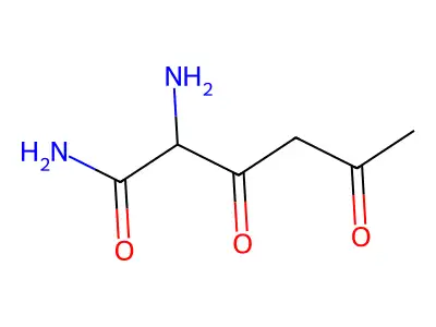 2-Amino-3,5-dioxohexanamide structure