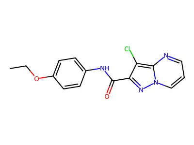 3-chloro-N-(4-ethoxyphenyl)pyrazolo[1,5-a]pyrimidine-2-carboxamide structure