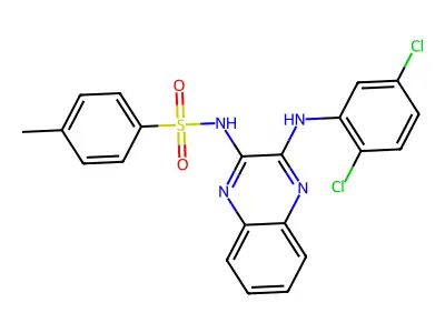 N-{3-[(2,5-dichlorophenyl)amino]quinoxalin-2-yl}-4-methylbenzene-1-sulfonamide structure
