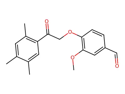 3-Methoxy-4-[2-oxo-2-(2,4,5-trimethylphenyl)ethoxy]benzaldehyde structure