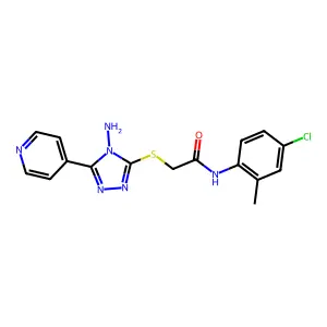 2-{[4-amino-5-(pyridin-4-yl)-4H-1,2,4-triazol-3-yl]sulfanyl}-N-(4-chloro-2-methylphenyl)acetamide structure