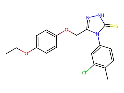 4-(3-chloro-4-methylphenyl)-5-[(4-ethoxyphenoxy)methyl]-4H-1,2,4-triazole-3-thiol structure