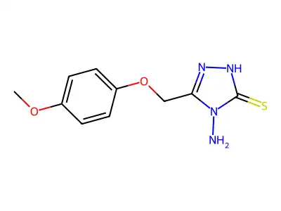 4-Amino-2,4-dihydro-5-[(4-methoxyphenoxy)methyl]-3H-1,2,4-triazole-3-thione structure