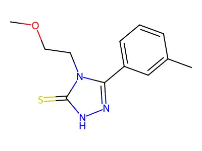 4-(2-methoxyethyl)-5-(3-methylphenyl)-4H-1,2,4-triazole-3-thiol structure