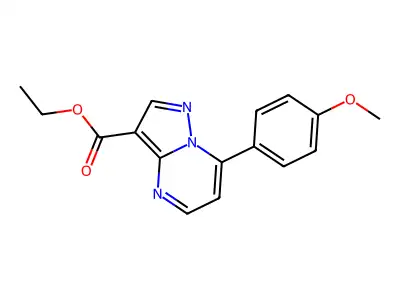 Ethyl 7-(4-methoxyphenyl)pyrazolo[1,5-a]pyrimidine-3-carboxylate structure