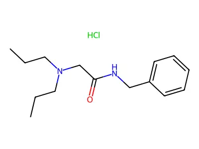 Acetamide, N-benzyl-2-(dipropylamino)-, hydrochloride structure
