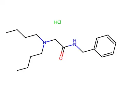 Acetamide, N-benzyl-2-(dibutylamino)-, hydrochloride structure