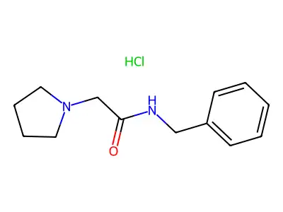 Acetamide, N-benzyl-2-(1-pyrrolidinyl)-, hydrochloride structure
