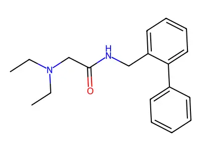 Acetamide, N-([1,1'-biphenyl]-2-ylmethyl)-2-(diethylamino)- structure